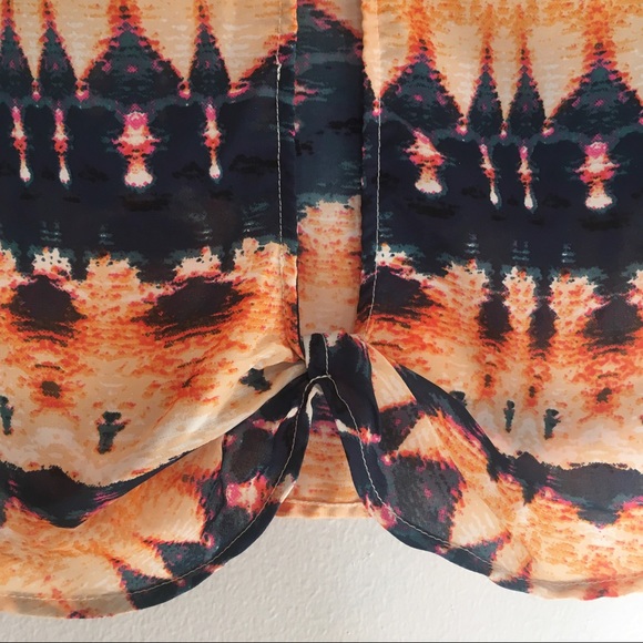 Japna Multi-color Tie Dye Look Top M - Picture 3 of 6